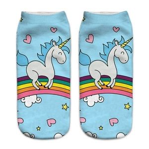 Accessories - Unicorn Rainbow with Stars & Hearts Socks (2/$20) Accessories - Unicorn Rainbow with Stars & Hearts Socks (2/$20)